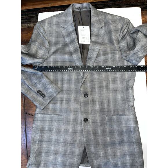 Men’s Theory Grey 2 Button Single Vent Wool Blazer 38R NWT - Picture 8 of 10